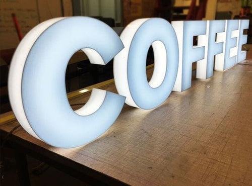 Custom Illuminated Acrylic Sign | Backlit Channel Letters | Home Theater Office Business Decor