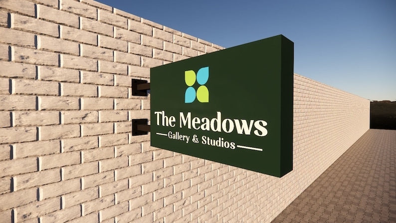 Custom Blade Sign for Business | Illuminated Hanging Storefront Sign | Double Sided Projecting Salon Restaurant Sign with Logo | Outdoor