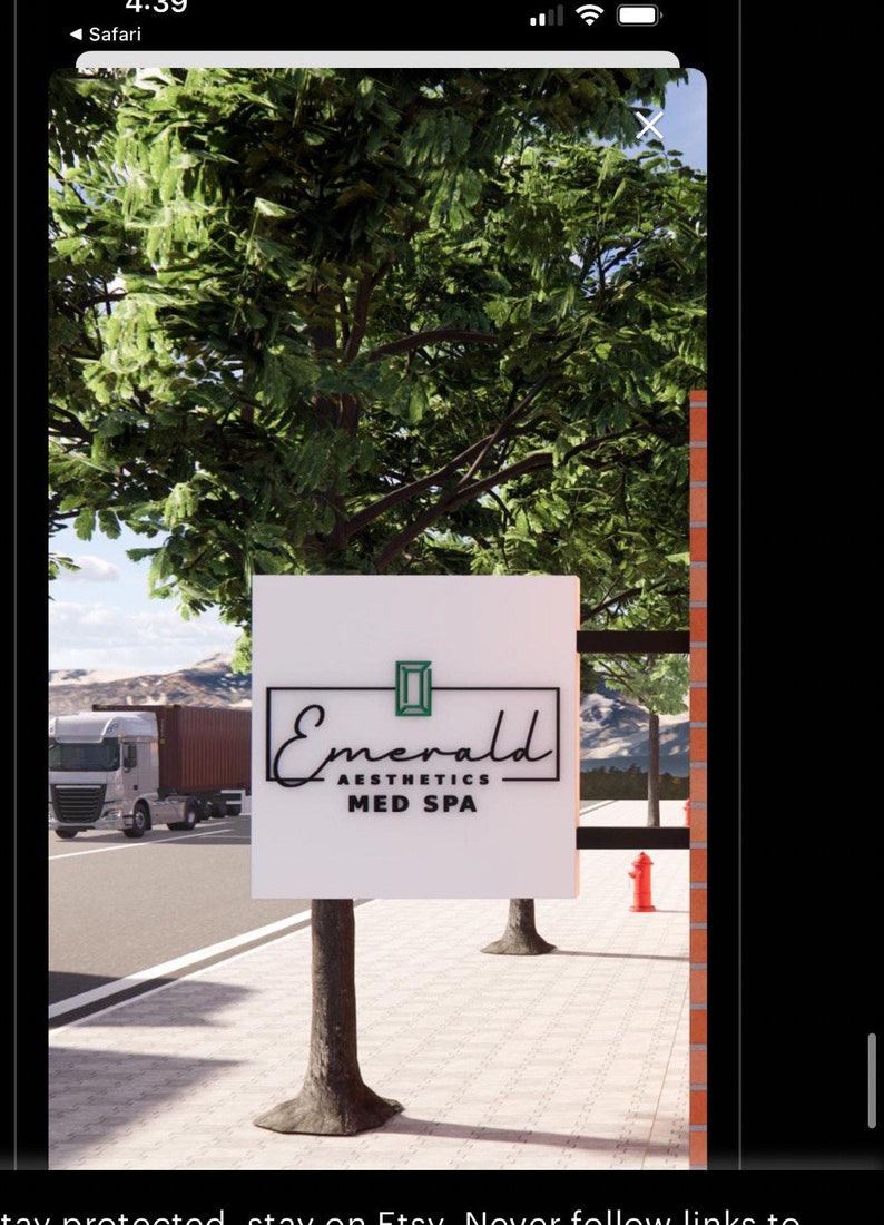 Custom 3D protruding logo sign example