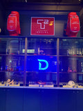 Custom 12-Inch Acrylic Logo Sign: Vivid Blue LED Business Signage (Set of 6)