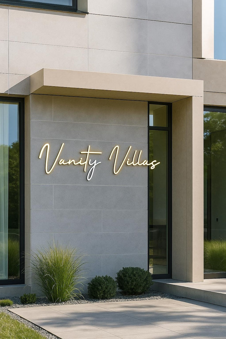 Custom Channel Letter Sign | Front-Lit 3D Illuminated Acrylic Letters | LED Business Sign for Salon Spa Office | Outdoor Storefront