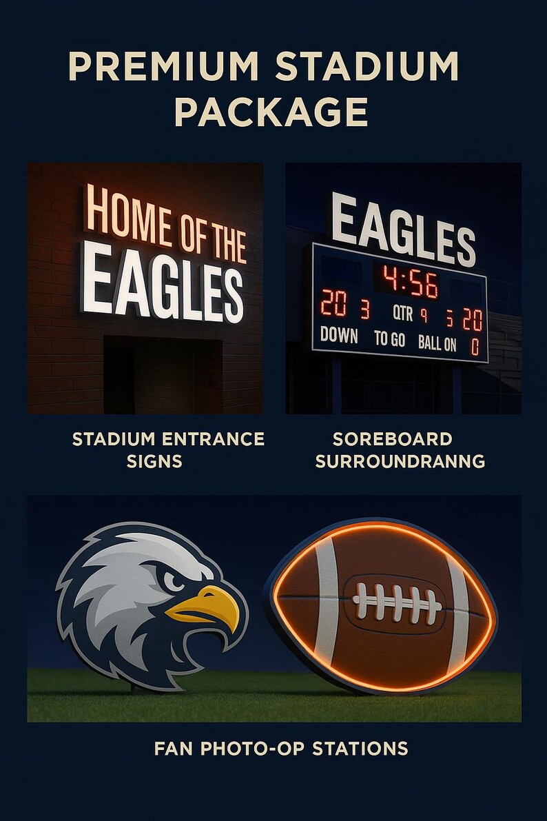 Custom 3D LED Sports Sign: Weatherproof Acrylic & Metal, Illuminated