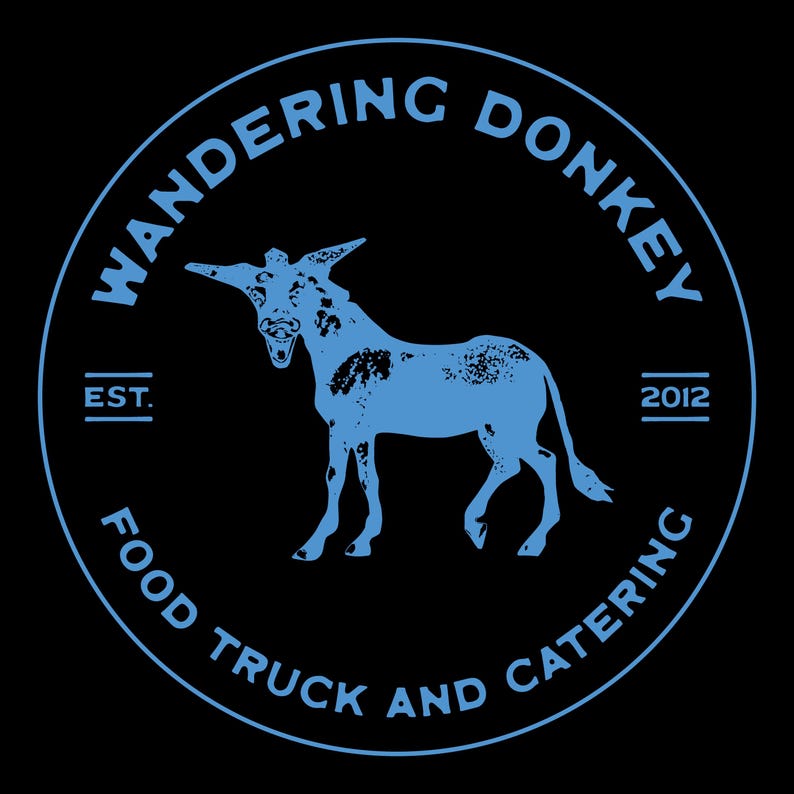 Custom Food Truck Sign | LED Logo Sign | Acrylic Circular Business Sign | Concession Trailer Catering Branding