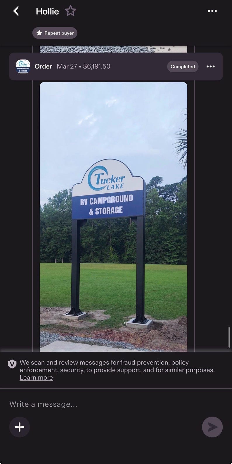 Custom Outdoor LED Monument Sign | 8ft Illuminated Business Sign | RV Park Campground Retail Complex